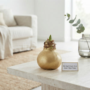 Gold Wax Flower Christmas Decoration