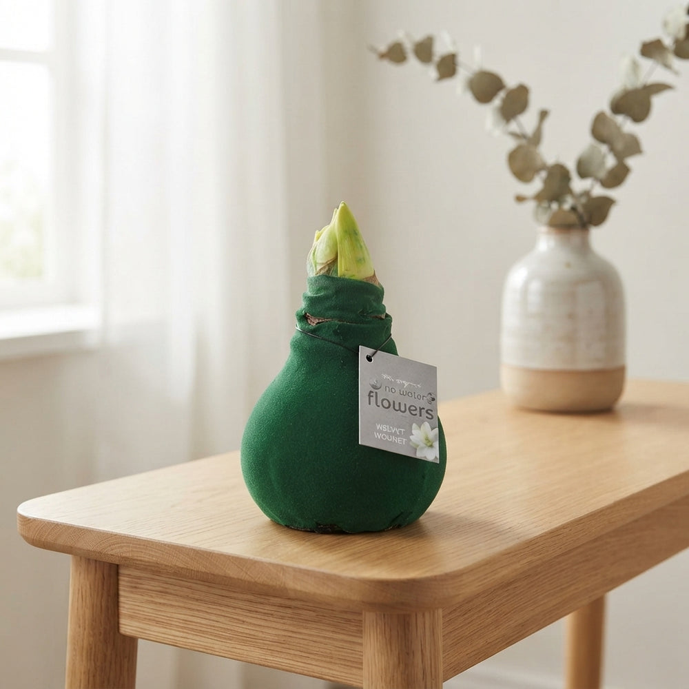 Dark Green Waxed Velvet Christmas Decoration – 32cm