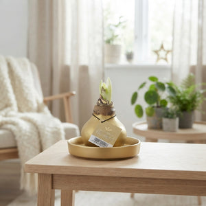 Gold Velvet Wax Christmas Decoration – 32cm