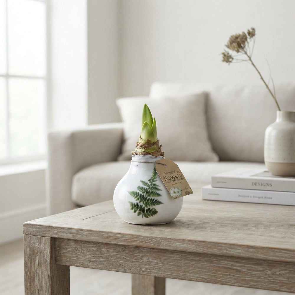 White Wax Botanical Christmas Decoration – 32cm
