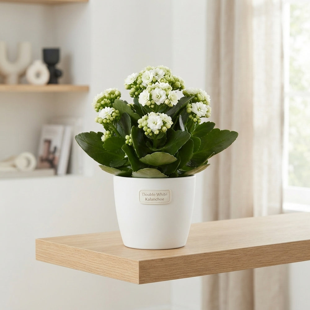 White Double Kalanchoe – 15cm Pot