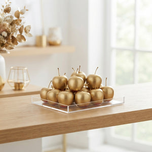 Gold Wax Apple Branches – Decorative Display