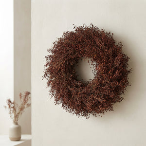 Red Faux Thyme Wreath – 40cm
