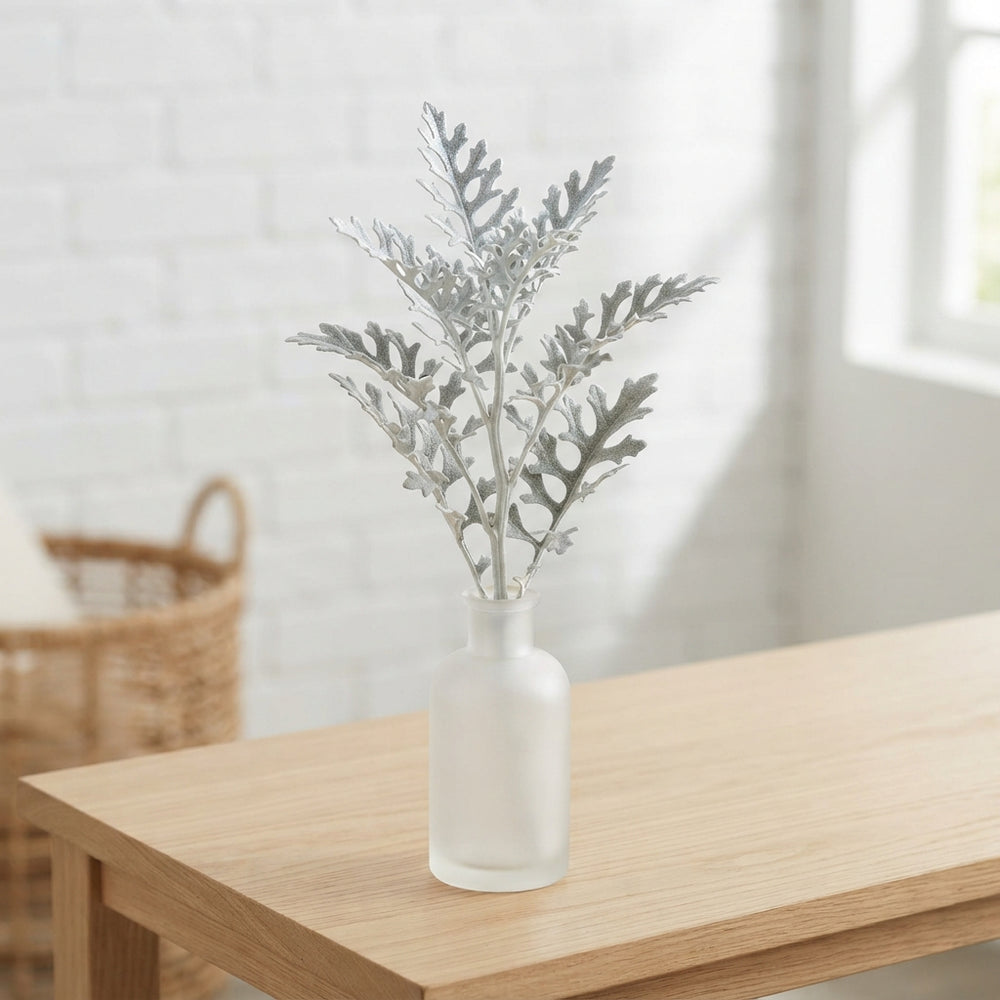 Christmas Silverleaf Decorative Stem – 35cm