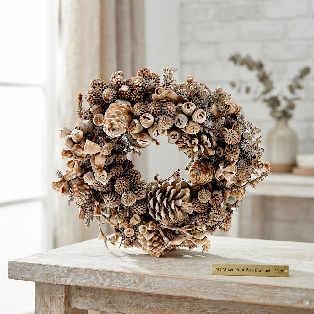 Mixed Fruit Wax Wreath – 23cm