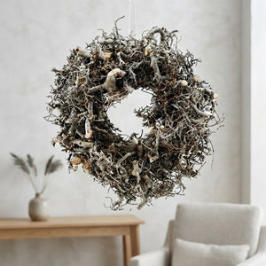 Natural Grey Bonsai-Style Wreath – 30cm