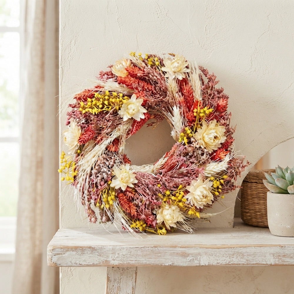 Orange Decorative Wreath – 20cm