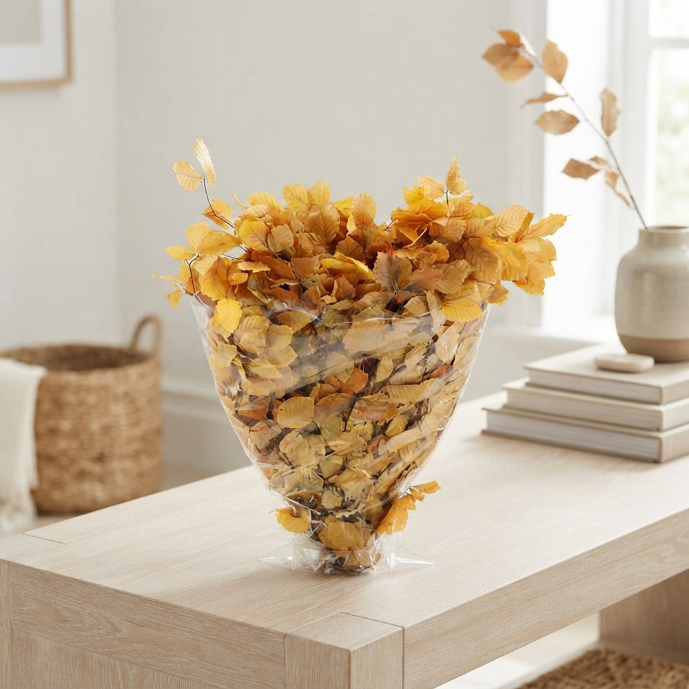 Preserved Yellow Beech Branches – 10-Stem Bunch