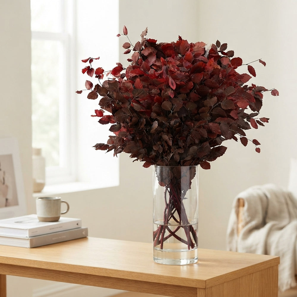 Dark Red Beech Foliage Bunch – 85–90cm Stems