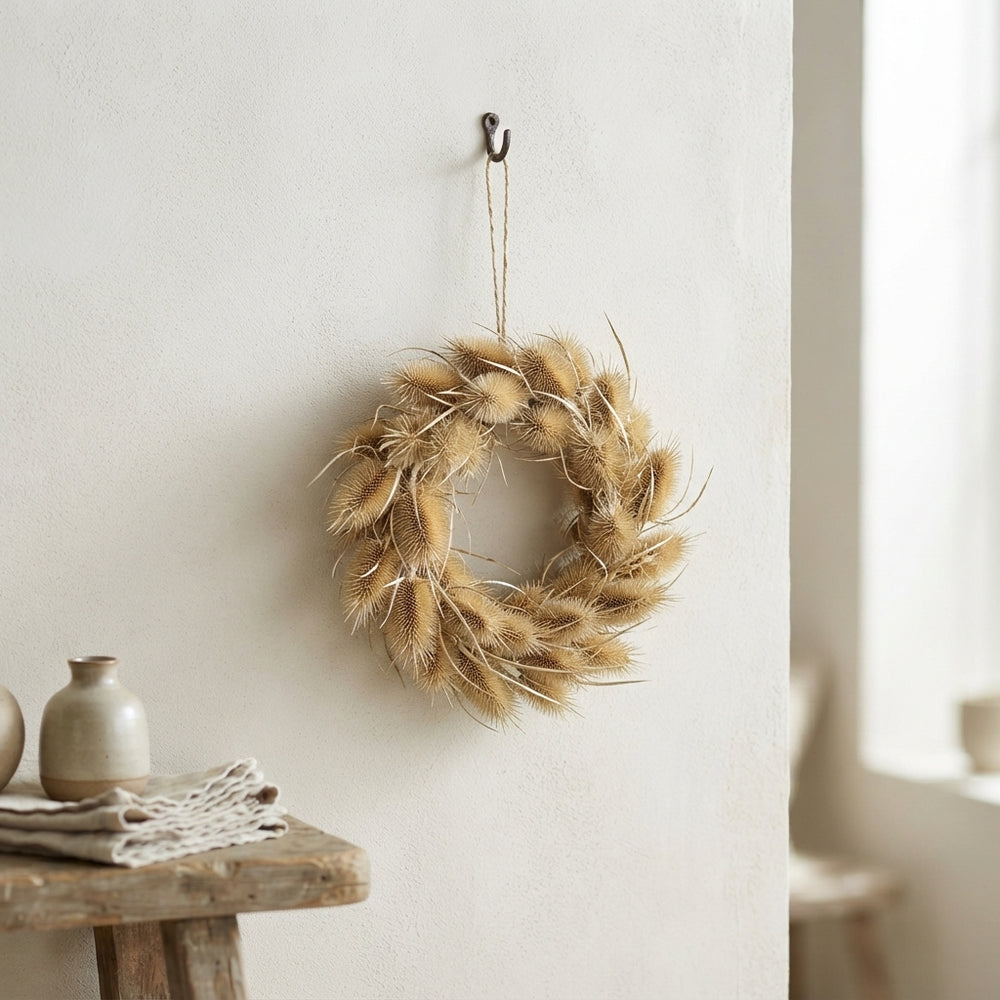 Natural Thistle Wreath – 20cm