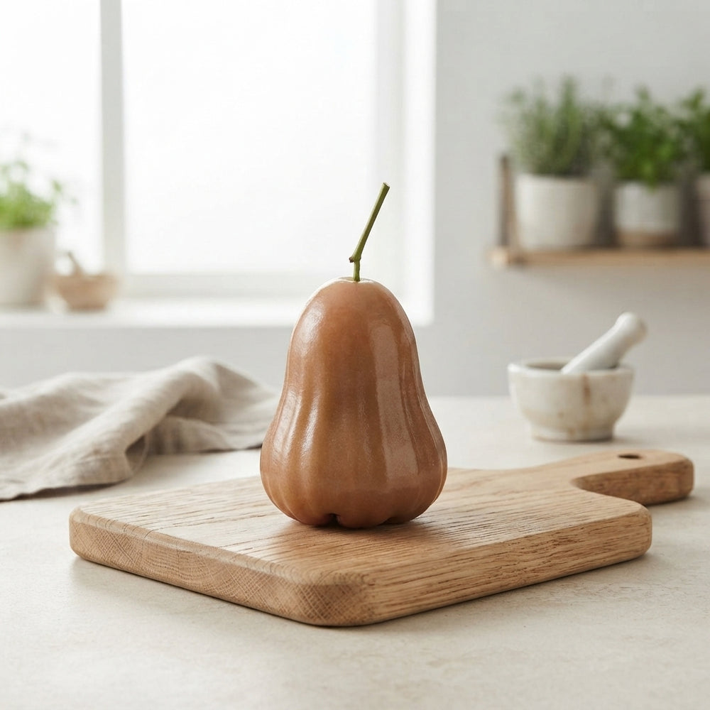 Natural Light Brown Wax Apple Decoration