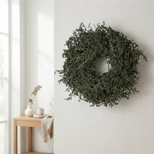 Dark Green Asparagus Wreath – 40cm