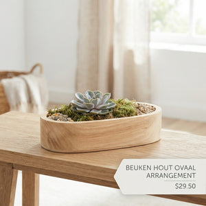 Mixed Beech Wood Oval Arrangement