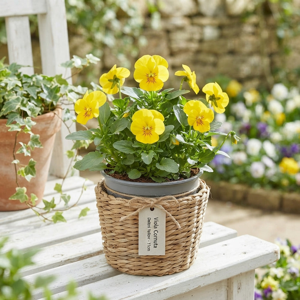 Yellow Horned Violet (Viola cornuta) – 11cm Pot