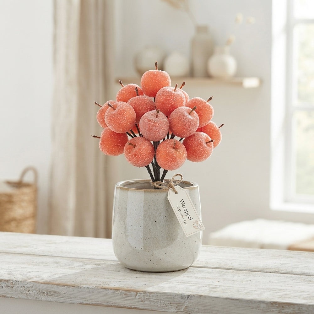 Orange Wax Apple Decorative Fruit