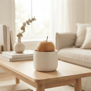 Natural Light Brown Wax Apple Decoration