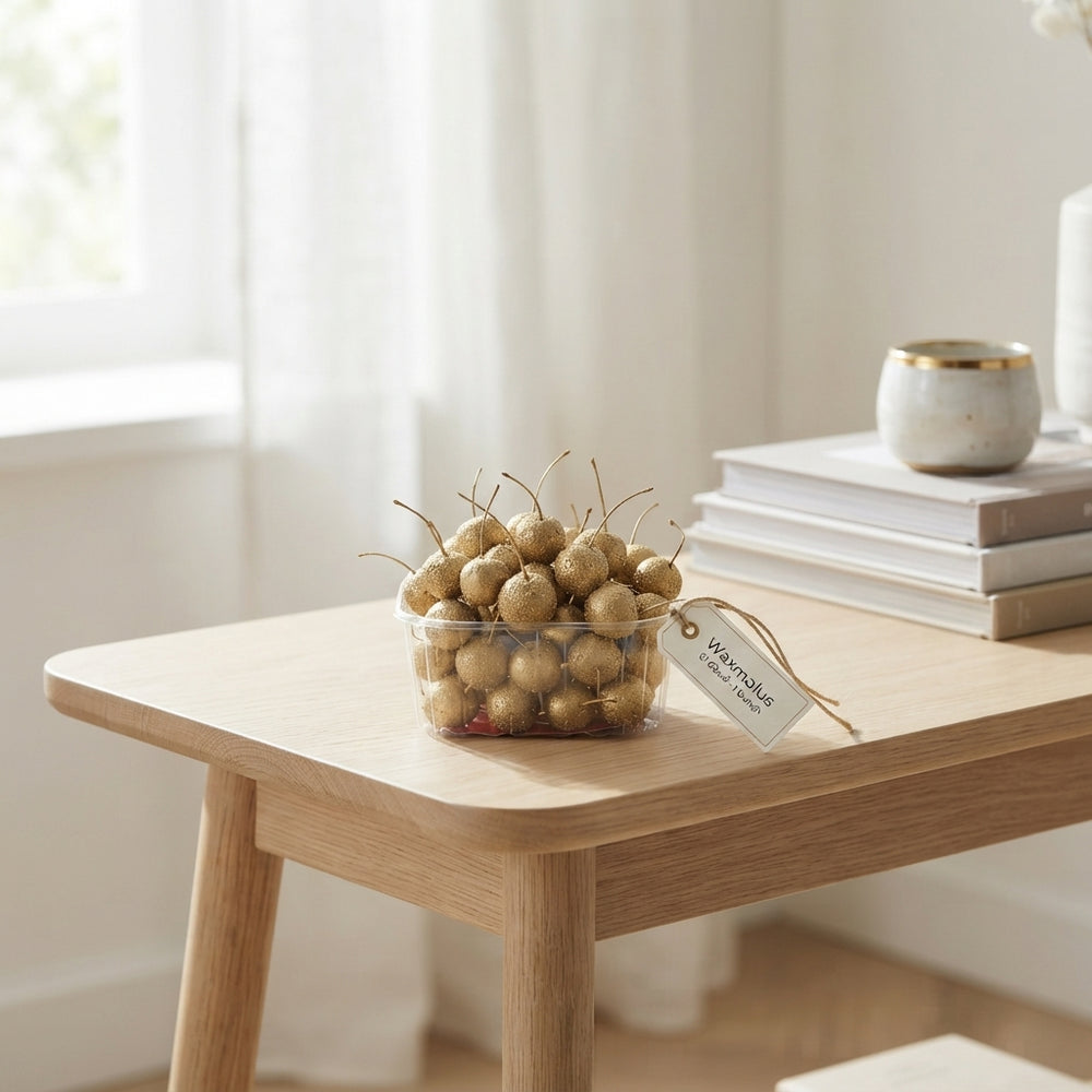 Golden Wax Apple Decorative Branches – Pack of 8