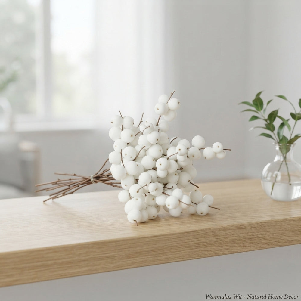 White Wax Apple Decorative Stems