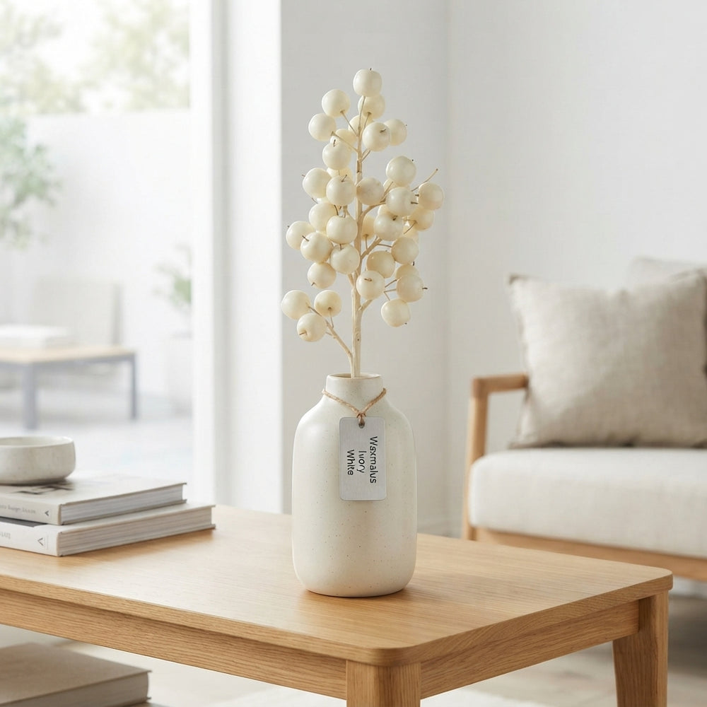 Ivory Waxflower Decorative Stems