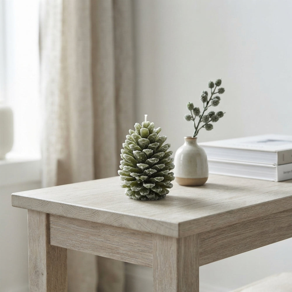 Green Pinecone Mix Decorative Stems