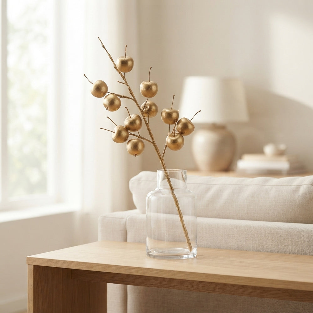Gold Wax Apple Branches – Decorative Dried Stems