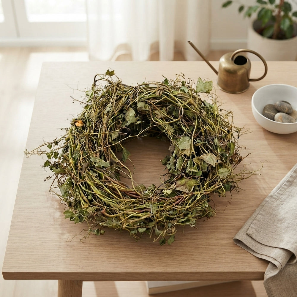 Green Preserved Silk Rose Decoration – 45cm