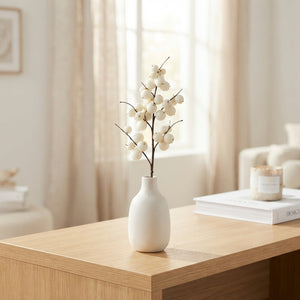 Ivory Waxflower Stems – White Floral Arrangement