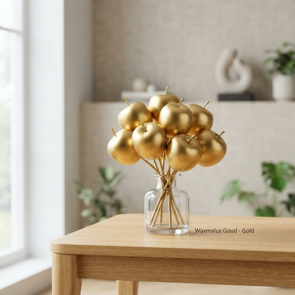 Gold Wax Apple Decorative Stems