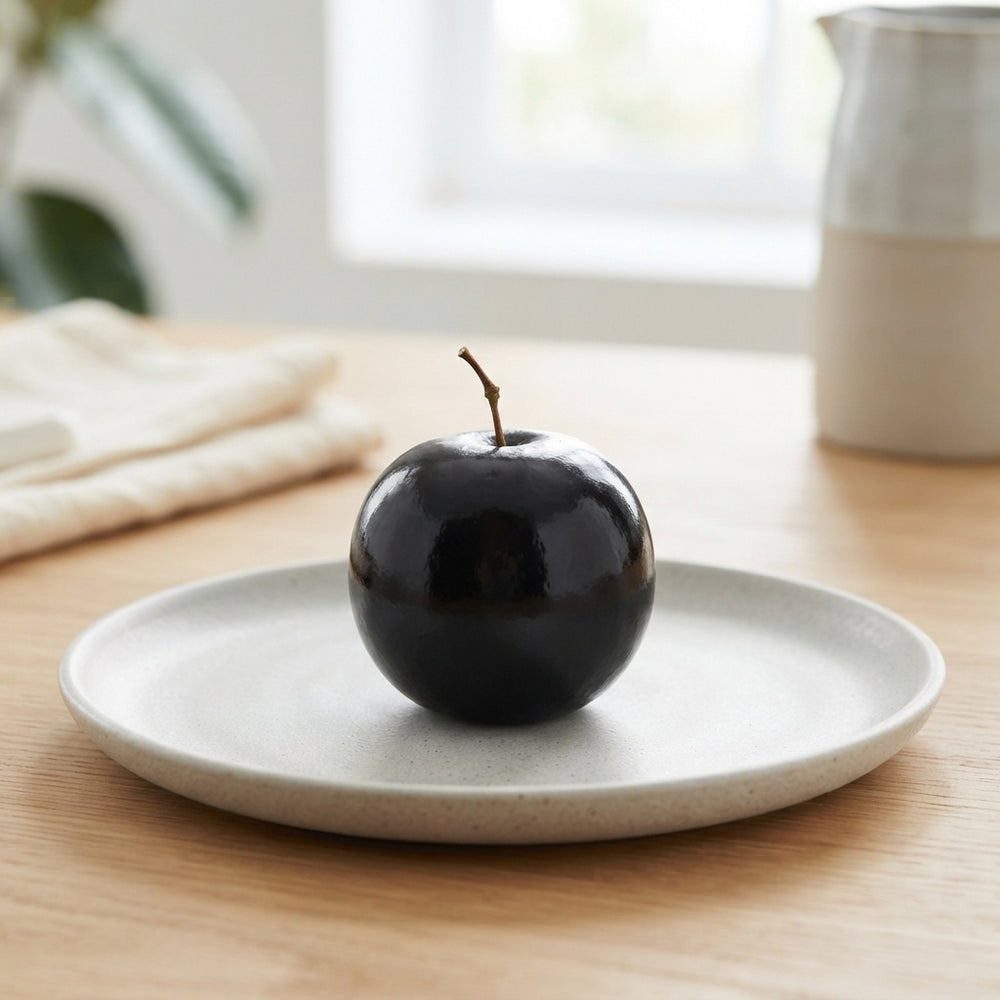 Black Wax Apple Decorative Stem