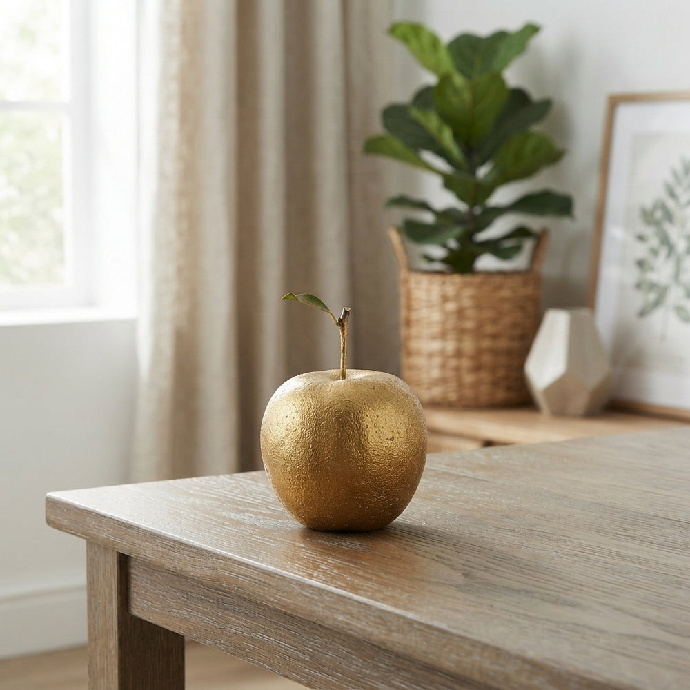 Gold Wax Apple Decorative Stem