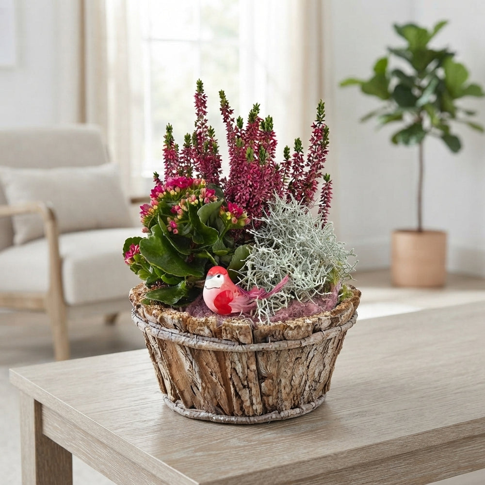 Mixed Colour Round Bark Arrangement – Set of 3