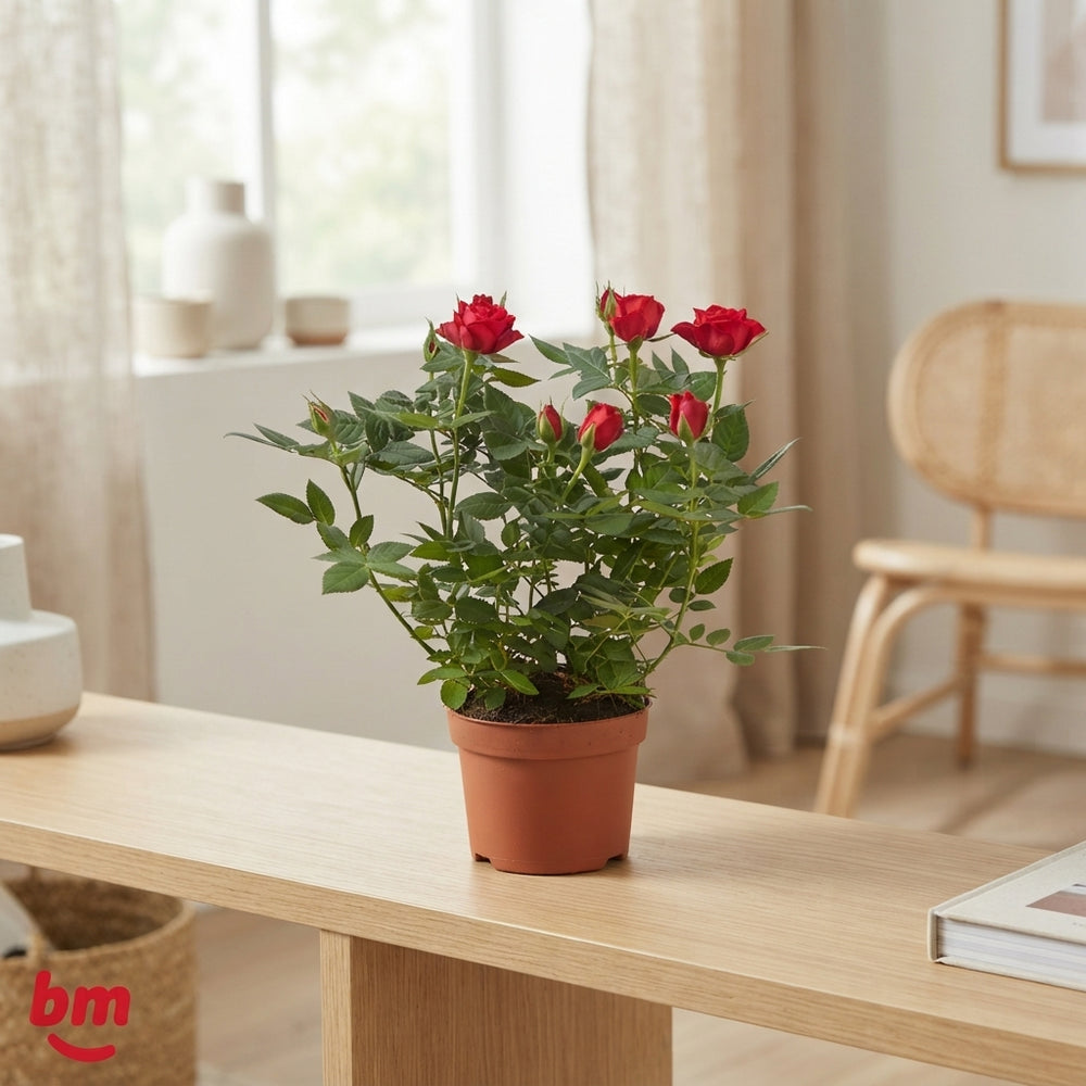 Mixed Rosa Flowering Houseplant – 10.5cm Pot
