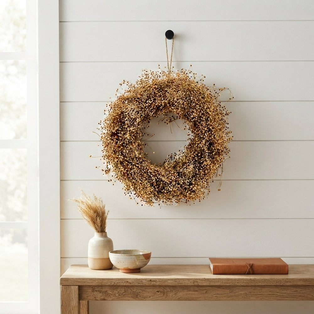 White Natural Wreath – 60cm