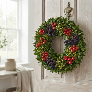Mixed Colour Decorative Wreath – 30cm