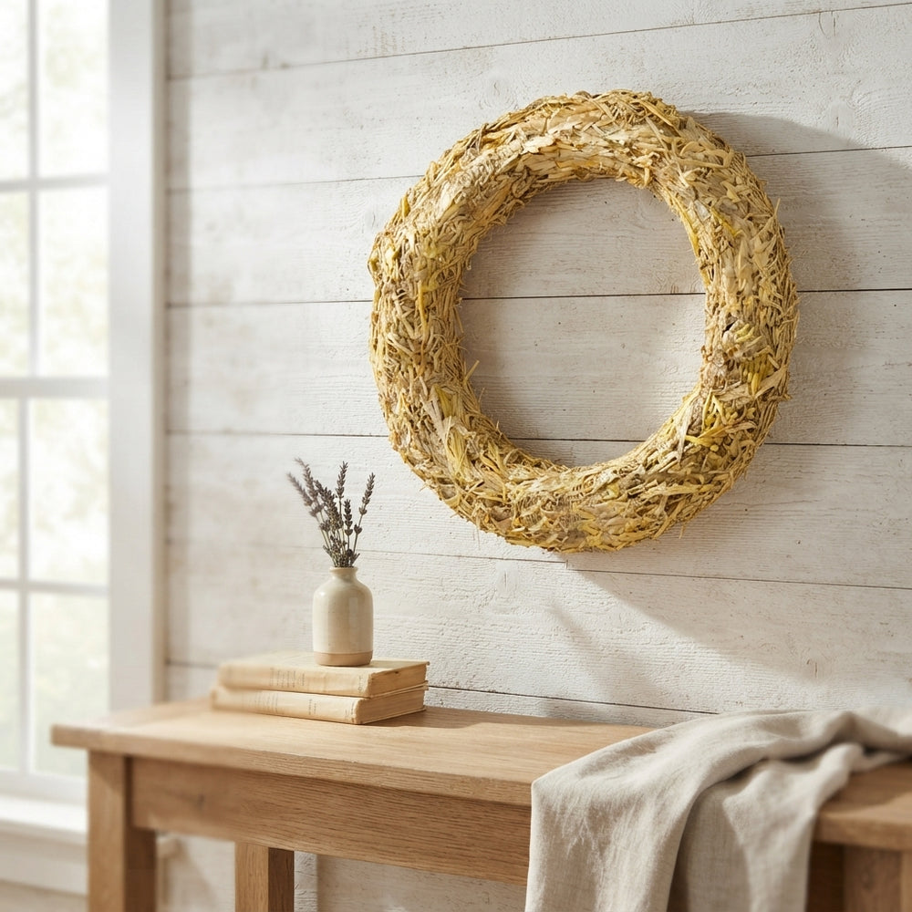 Natural Straw Wreath – 35cm