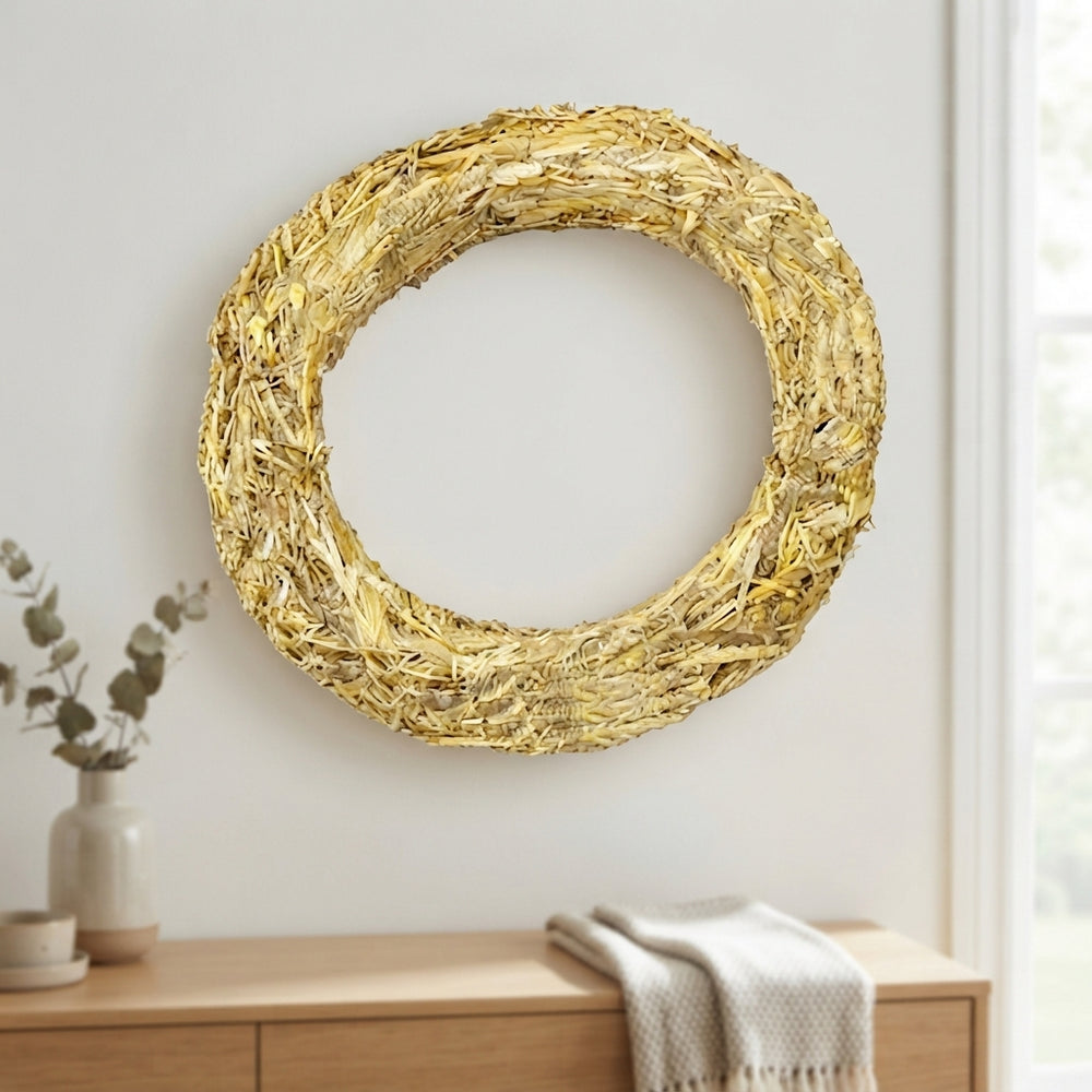 Natural Straw Wreath – 80cm