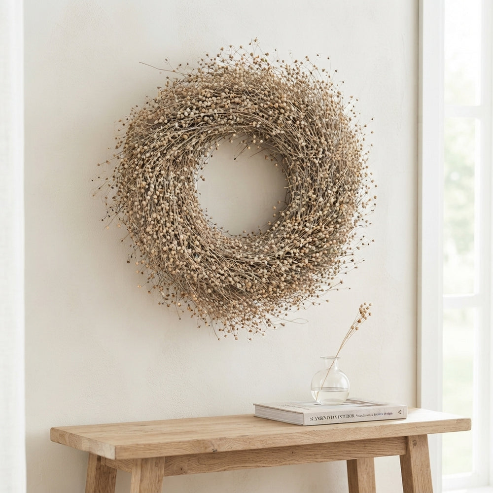 Frosted Decorative Wreath – 40cm