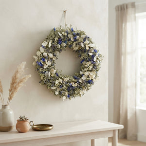Blue Decorative Wreath – 40cm
