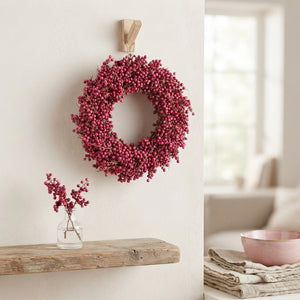 Pink Schinus Wreath – 20cm