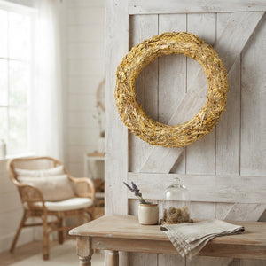 Natural Straw Wreath – 40cm Decorative Base