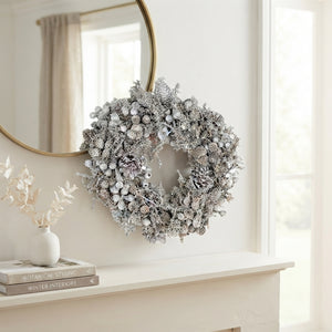 White Wax Fruit Wreath – 35cm