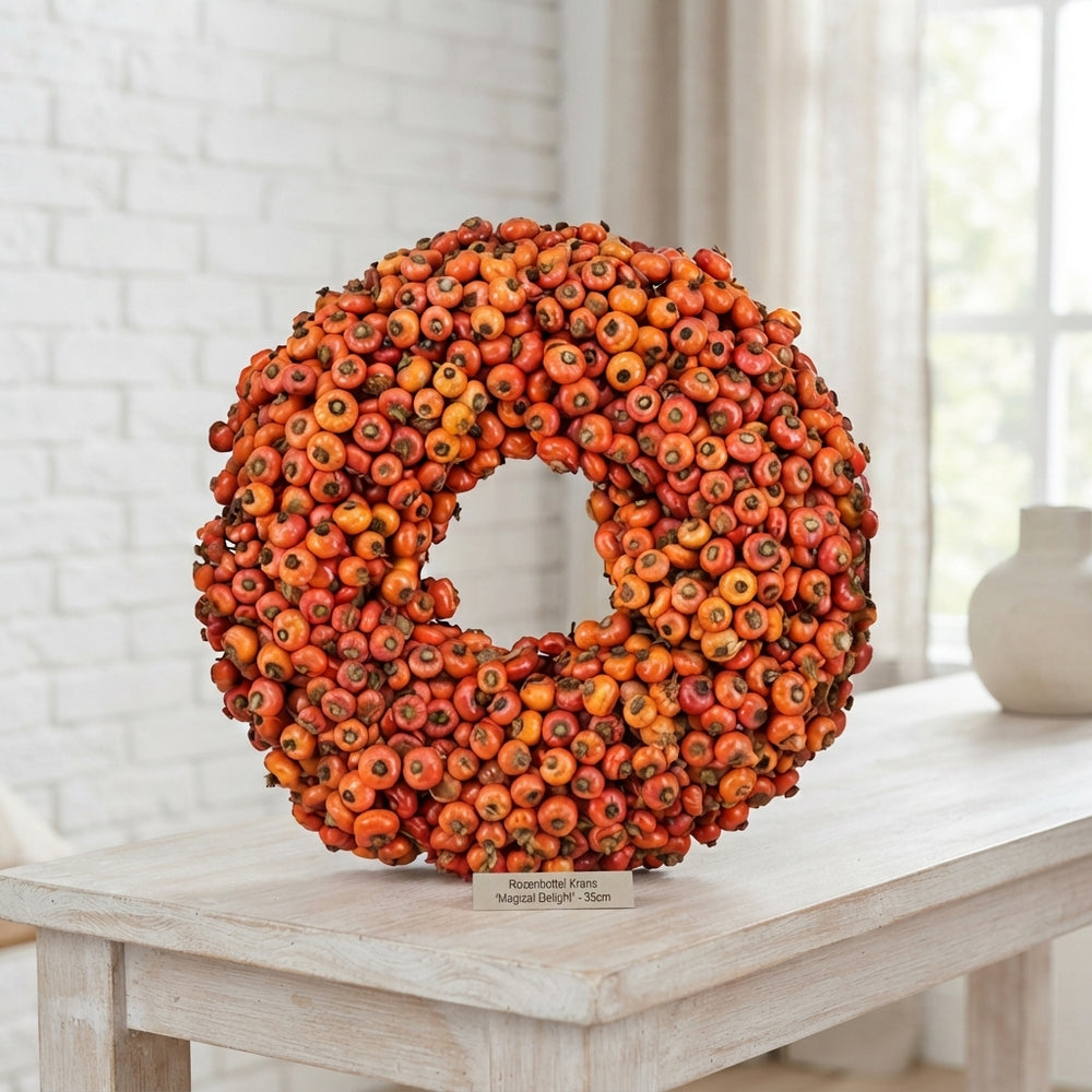 Orange Rosehip Wreath ‘Magical Delight’ – 35cm