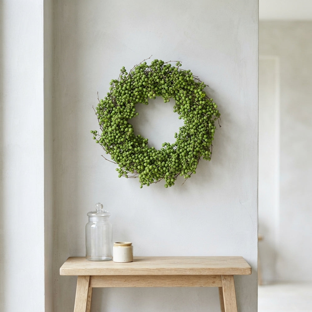 Green Lilac de Chine Wreath – 12cm