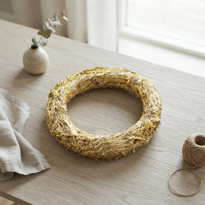Natural Straw Wreath – 25cm