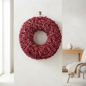 Pink Schinus Decorative Wreath – 30cm