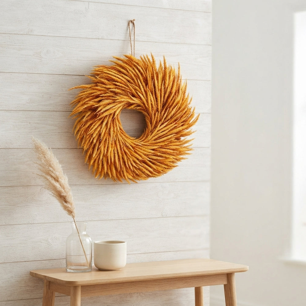 Natural Silkworm Wreath – 30cm