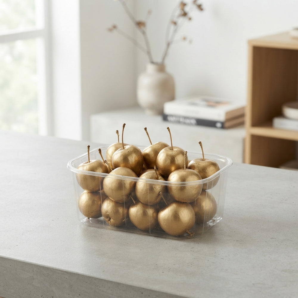 Gold Wax Apple Decorative Stems