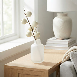 Ivory and White Wax Apple Decorative Stem