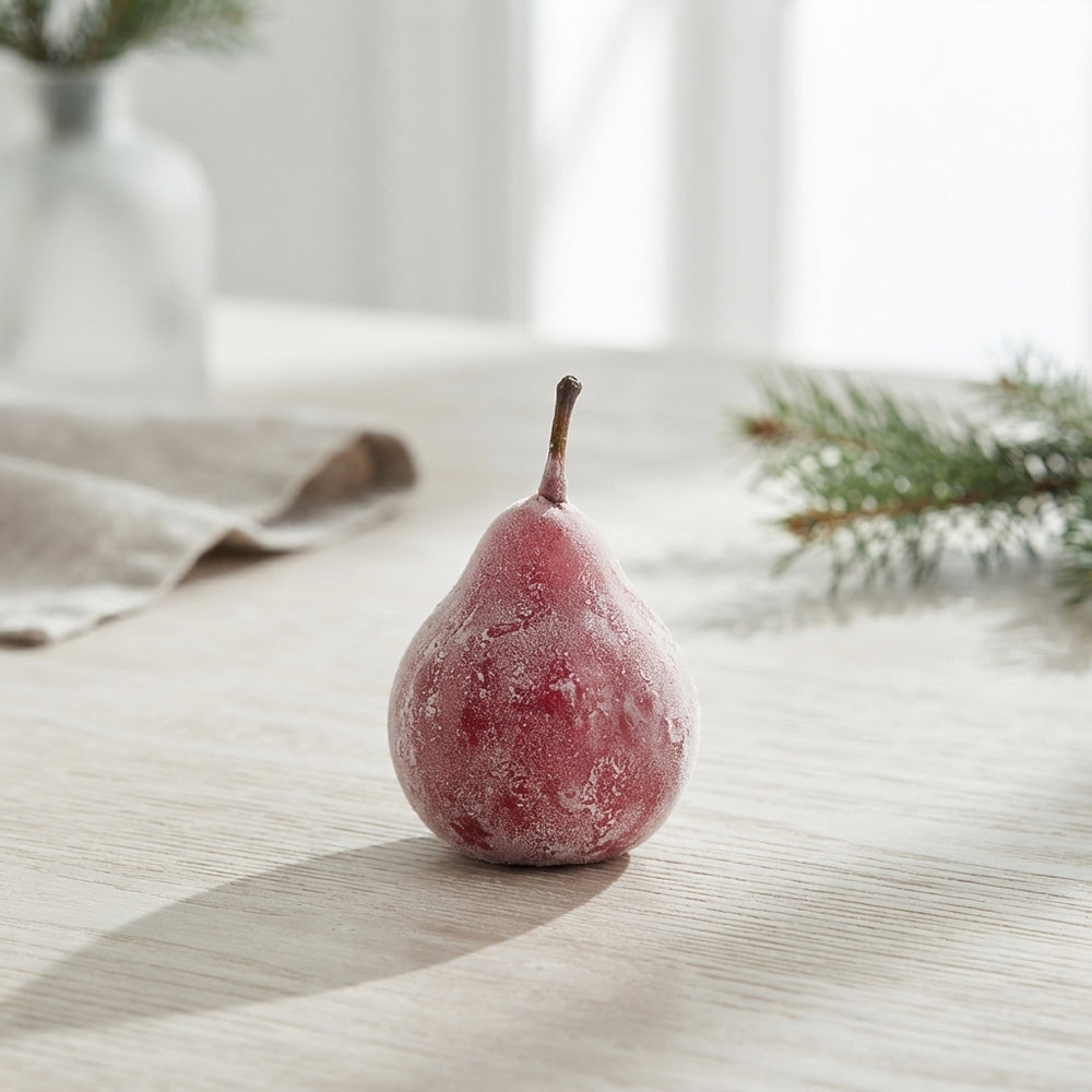 Red Christmas Wax Flower Decoration