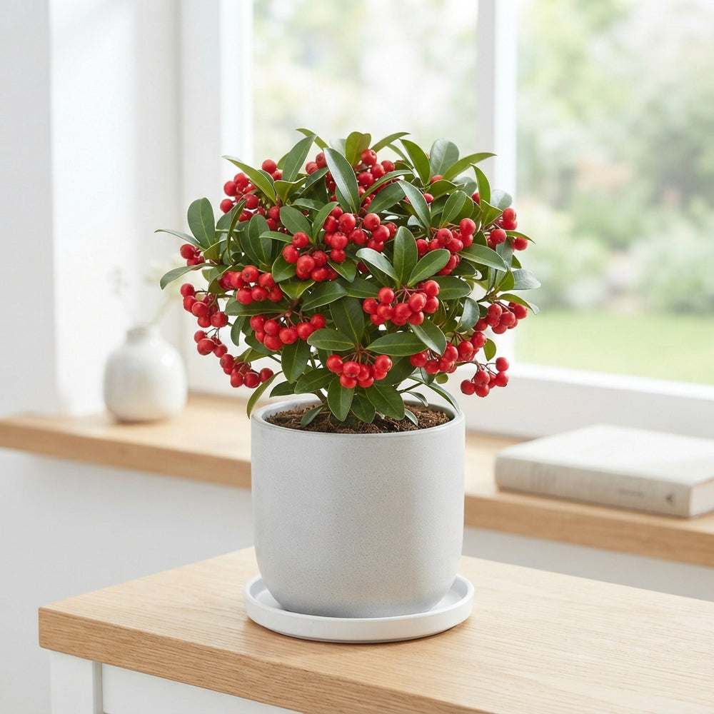 Red Wax Apple Decorative Stems